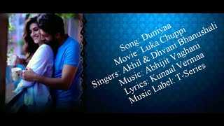 AKHIL feat DHVANI BHANUSHALI - Duniyaa Chords and Lyrics